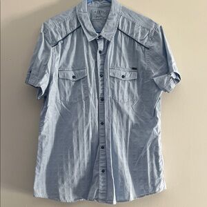 GUESS Casual Light Blue Button Down Shirt